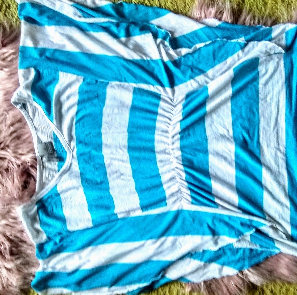 Striped flirty blue and white